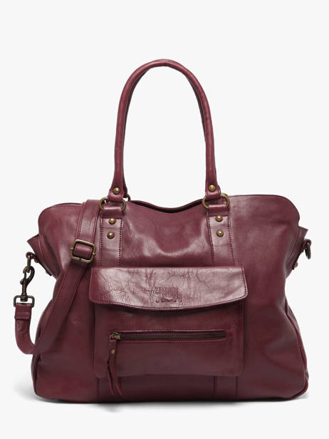 Sac Porté épaule A4 Cow Cuir Basilic pepper Rouge cow BCOW78