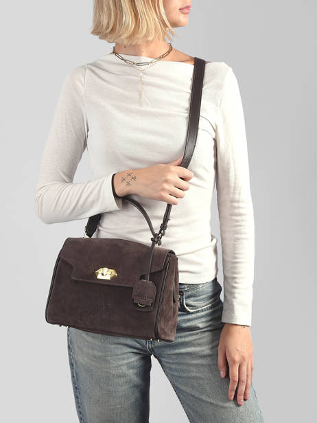 Sac Bandoulière Suede Grace Cuir Lancaster Marron suede grace 71 vue secondaire 1