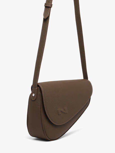 Sac Bandoulière Sunny Cuir Nathan baume Marron n city 6 vue secondaire 2