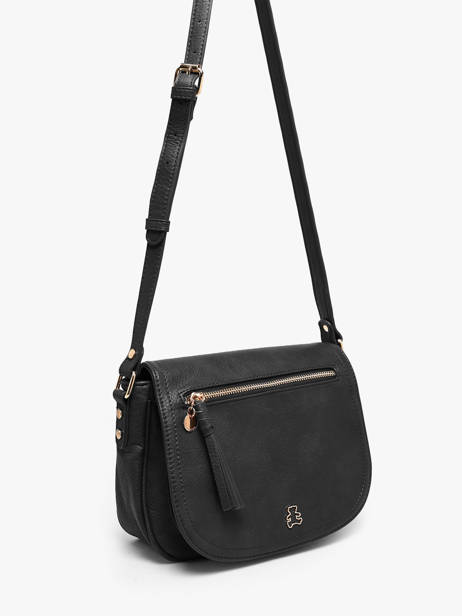 Sac Bandoulière Zip Lulu castagnette Noir zip 3 vue secondaire 2