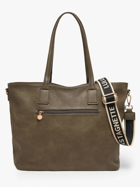 Sac Porté épaule A4 Zip Lulu castagnette Vert zip 2 vue secondaire 4