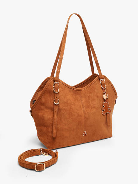 Sac Porté épaule Surpique Lulu castagnette Marron surpique BAKI vue secondaire 2