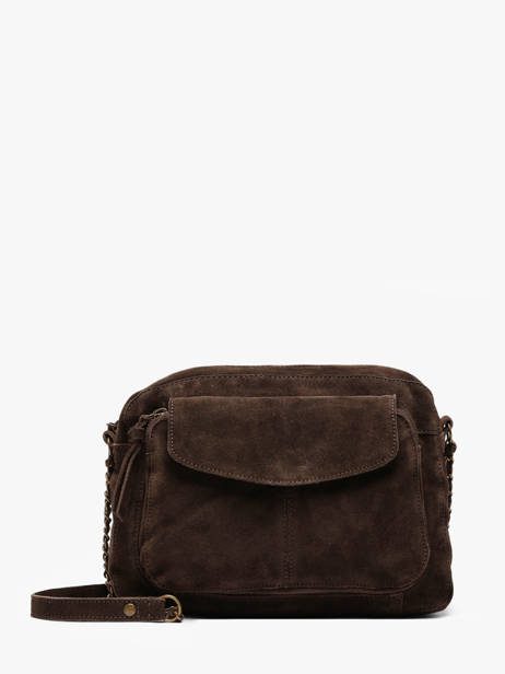 Leather Naina Crossbody Bag Pieces Brown naina 17111600