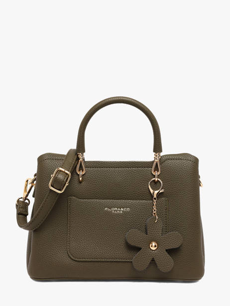 Sac Bandoulière Grained Flora & co Vert grained H6931