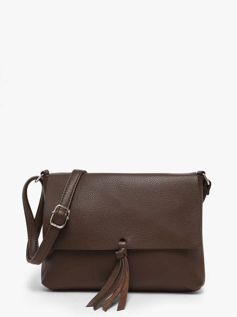 Sac Bandouliere Vintage Flora & co Marron grained F8044