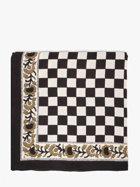 Grand Foulard Checks 100x100 Byzantine Noir foulard CHE vue secondaire 1
