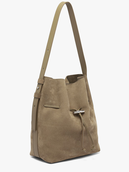 Longchamp Le roseau coulisse nubuck Sacs porté main Marron