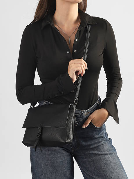 Sac Bandouliere Vintage Flora & co Noir grained F8044 vue secondaire 1
