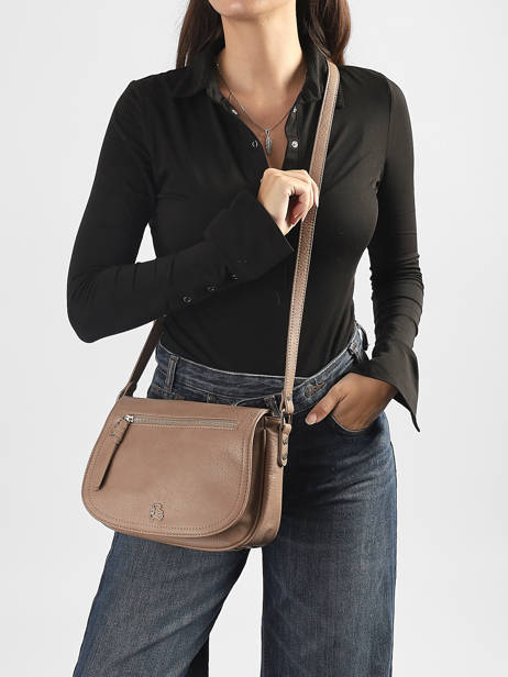 Sac Bandoulière Zip Lulu castagnette Beige zip 3 vue secondaire 1