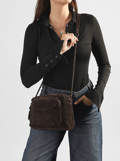 Sac Bandouliere Naina Cuir Pieces Marron naina 17111600 vue secondaire 1