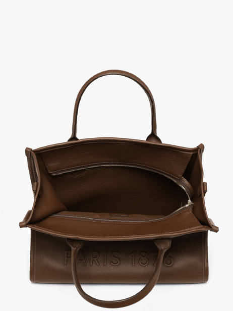 Cabas Zippé M Jour Cuir Lancel Marron jour A12996 vue secondaire 3