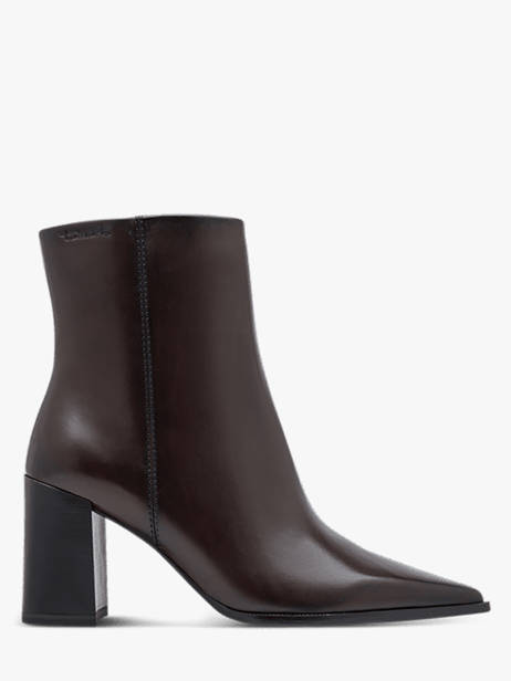 Bottines à Talon En Cuir Tamaris Marron women 47