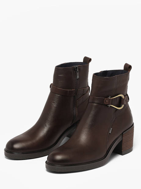 Bottines à Talon En Cuir Dorking Marron women SK vue secondaire 1