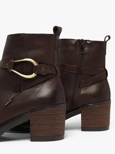 Bottines à Talon En Cuir Dorking Marron women SK vue secondaire 2