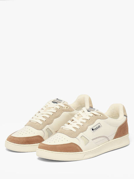 Sneakers En Cuir Faguo Beige men 25CG3208 vue secondaire 1