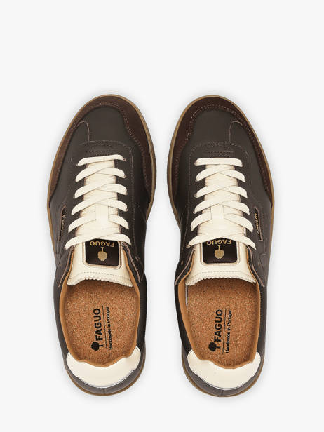 Sneakers En Cuir Faguo Marron men 26CG3210 vue secondaire 3