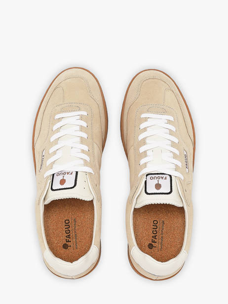 Sneakers En Cuir Faguo Beige men 25CG0201 vue secondaire 3