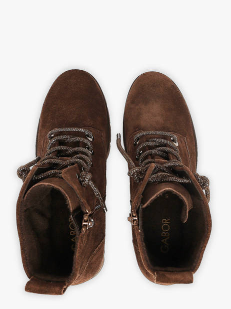 Bottines En Cuir Gabor Marron women 8 vue secondaire 3