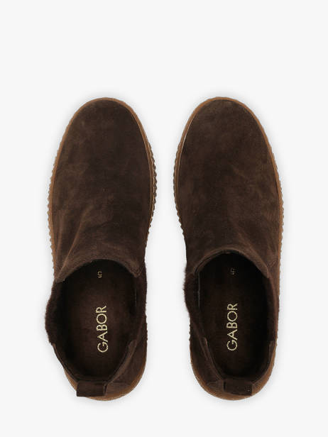 Boots En Cuir Gabor Marron women 9 vue secondaire 3