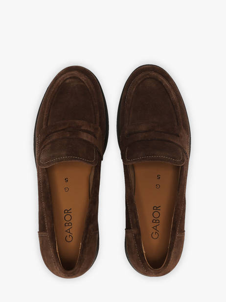 Mocassins En Cuir Gabor Marron women 3 vue secondaire 3