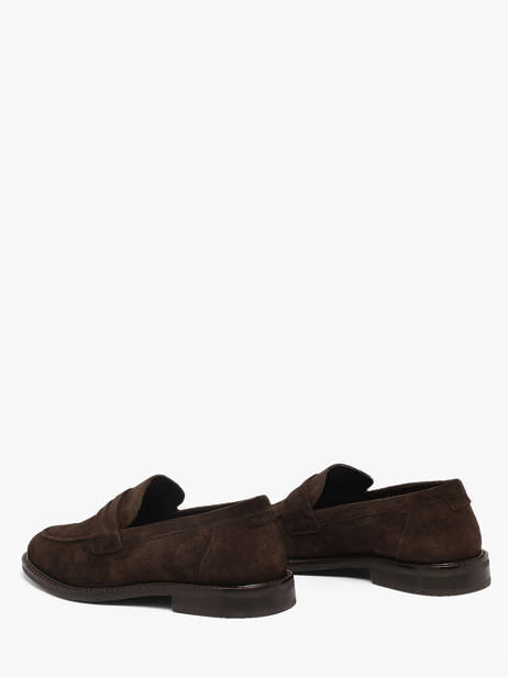 Mocassins En Cuir Gant Marron men 33673384 vue secondaire 2