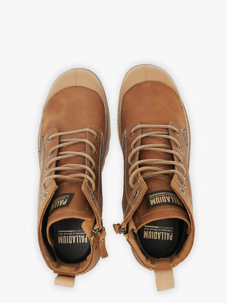 Bottines En Cuir Palladium Marron men 79502257 vue secondaire 3