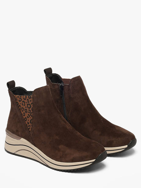 Sneakers Semelle Compensée En Cuir Remonte Marron women 25 vue secondaire 1
