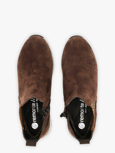Sneakers Semelle Compensée En Cuir Remonte Marron women 25 vue secondaire 3