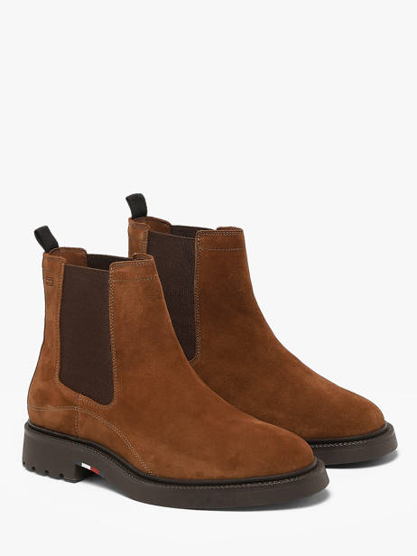 Chelsea Boots En Cuir Tommy hilfiger Marron men 5952GVQ vue secondaire 1