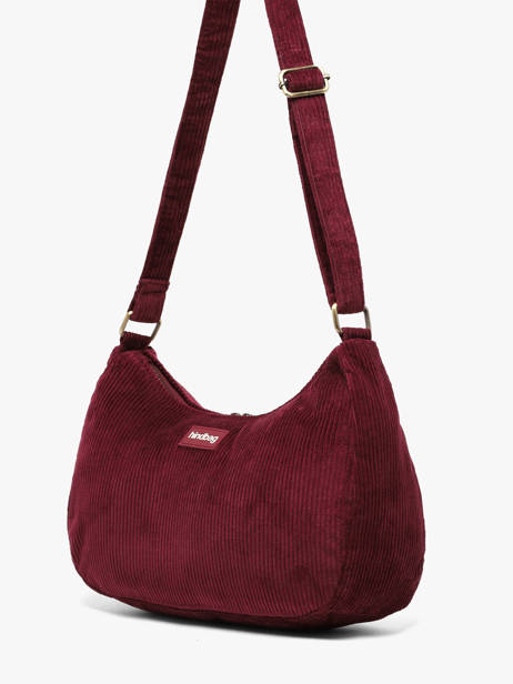 Velvet Rosa Crossbody Bag Hindbag Red velours V other view 2