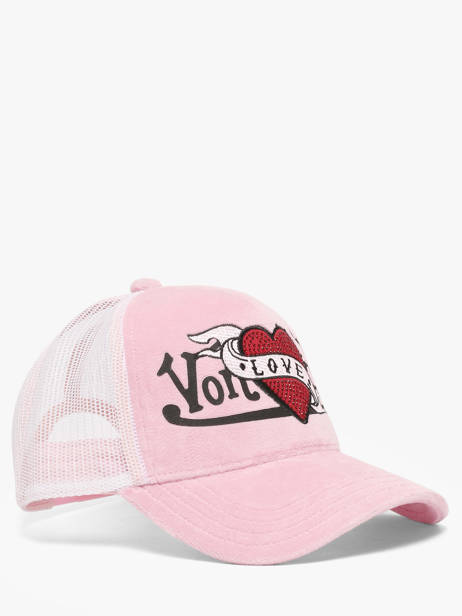 Casquette Femme Love Velours Von dutch Rose accessoires VEL vue secondaire 1