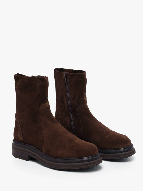 Bottines En Cuir Aliwell Marron women A224098 vue secondaire 1