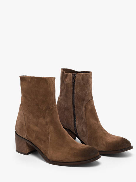 Bottines à Talon En Cuir Aliwell Marron women A225016 vue secondaire 1