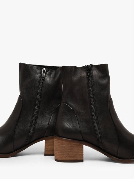 Bottines à Talon En Cuir Aliwell Noir women A220003 vue secondaire 2