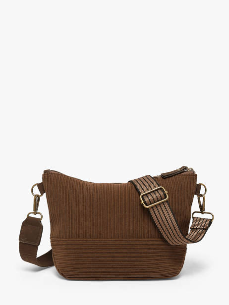 Shoulder Bag Velours Le voyage en panier Brown velours AHP304 other view 4
