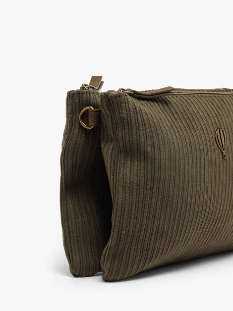 Shoulder Bag Velours Le voyage en panier Green velours AHP309 other view 4
