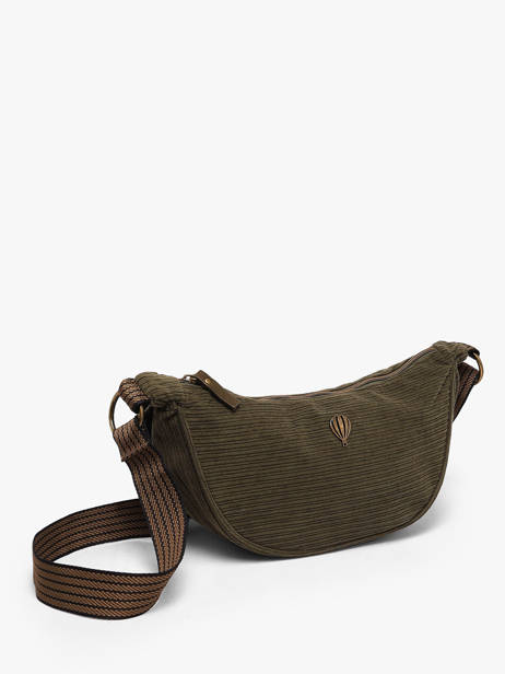 Shoulder Bag Velours Le voyage en panier Green velours AHP307 other view 2