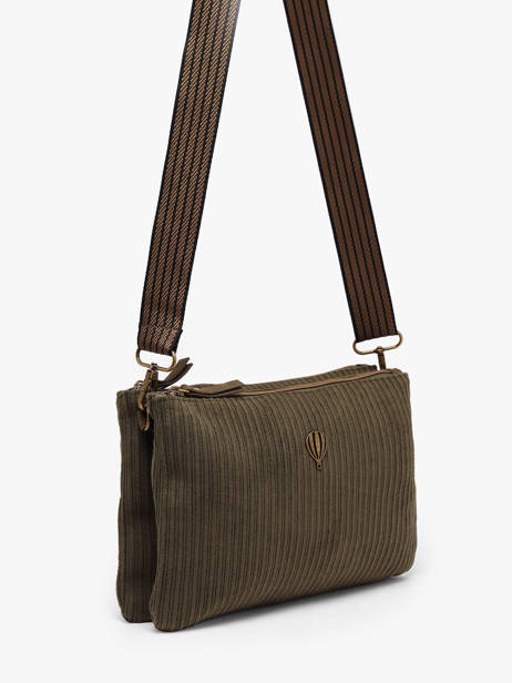 Shoulder Bag Velours Le voyage en panier Green velours AHP309 other view 2