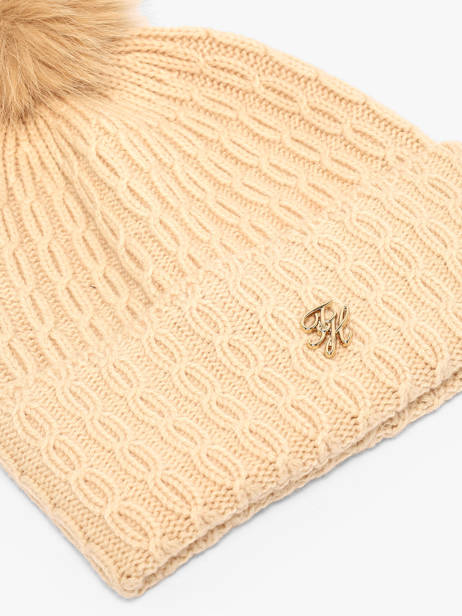 Bonnet Tommy hilfiger Beige th script AW19112 vue secondaire 1