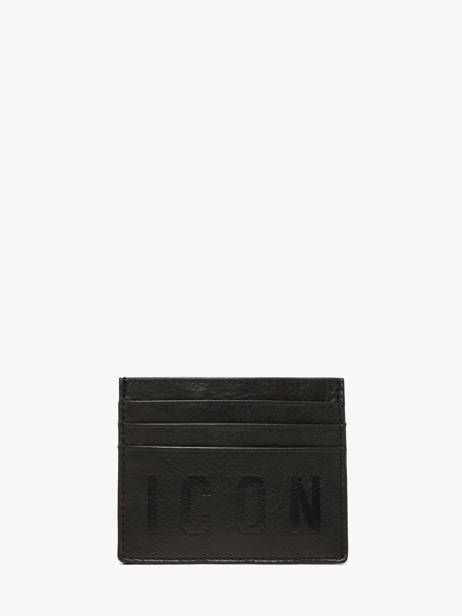 Leather Liam Card Holder Rfid Icon Black liam A21