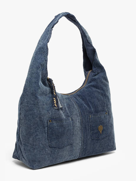 Sac Porté épaule Denim Le voyage en panier Bleu denim AHP340 vue secondaire 2