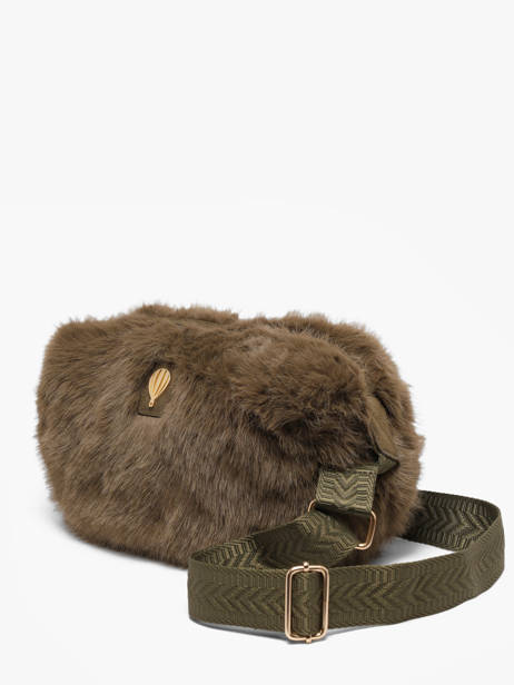 Shoulder Bag Doudou Le voyage en panier Green doudou AHP310 other view 2
