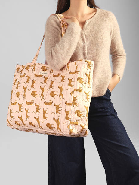 Sac Porté épaule A4 Cabas Coton Byzantine Multicolore cabas FAU vue secondaire 1