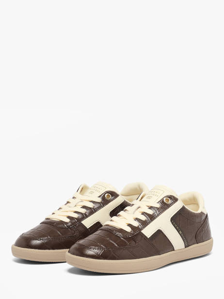 Sneakers In Leather Tommy hilfiger Brown women 97730HK other view 1