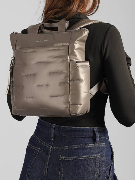 Backpack Comfy Hedgren Gray cocoon HCOCN04 other view 1