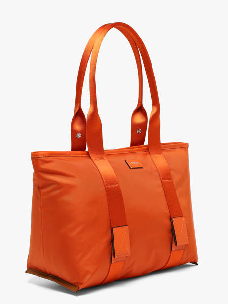 Sac Cabas Zippé M Mistral Rollable Nylon Et Cuir Lancel Orange mistral A13995 vue secondaire 1