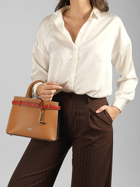 Sac Porté Main S Faubourg Cuir Lancel Marron faubourg A13547 vue secondaire 1