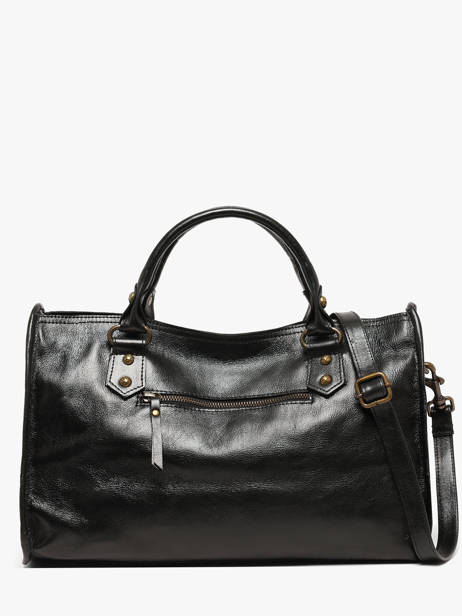 Sac Porté Main Cow Shiny Cuir Basilic pepper Noir cow shiny BCOS22 vue secondaire 4