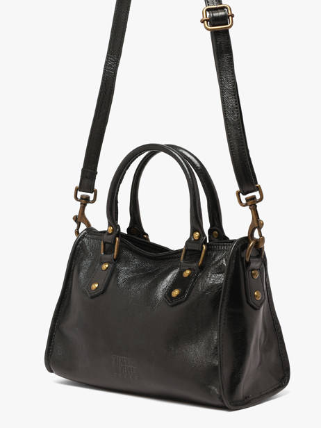 Sac Bandoulière Cow Shiny Cuir Basilic pepper Noir cow shiny BCOS72 vue secondaire 1
