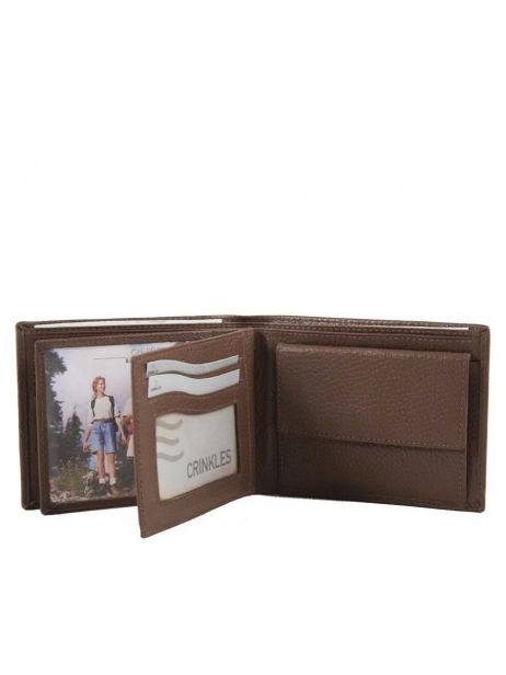 Wallet Leather Crinkles Brown caviar 14086 other view 4